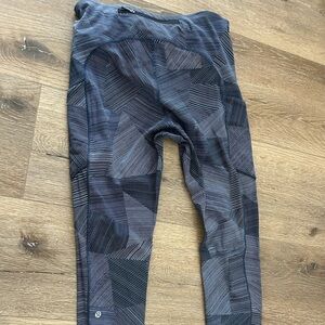 lululemon athletica women Black Patterned Leggings